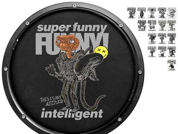 12 Inch Cartoon Silicone Mute Drum (With Edge Strike)