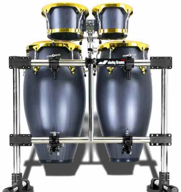 Congas + Bongo Set With Taiwan Metal Stand