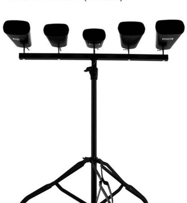 Five-Set Metal Cowbell Kit With Stand