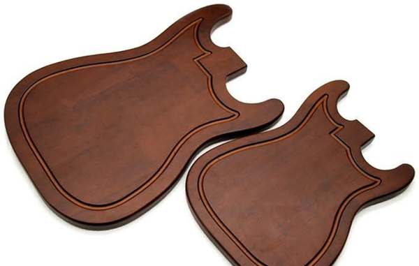 Guitar Shaped Solid Wood Pad