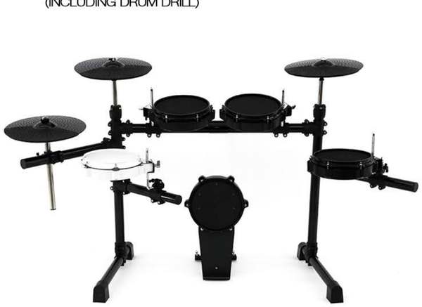 Integrated Frame Type 5 Drums and 3 Cymbals Full Mesh Mute Drum Set
