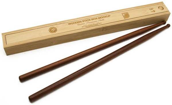 JBK West African Red Iron Wood Drum Stick (Solid Wood Collection Gift Box)