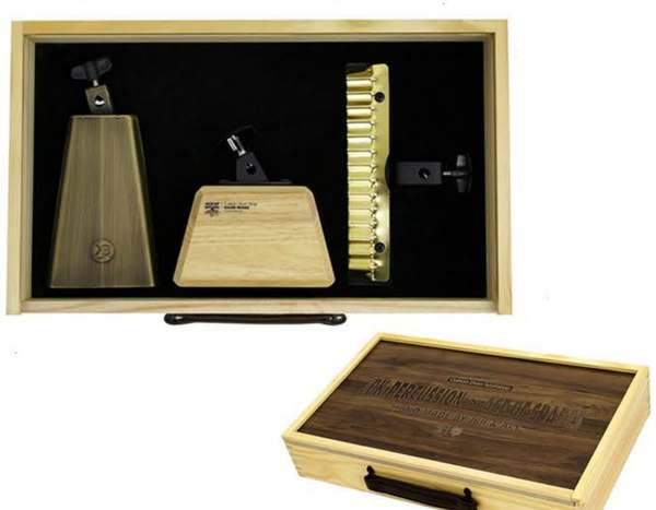 Thai Percussion Three-Piece Set in Solid Wood Case (Light)