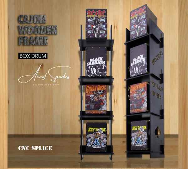 Cajon Collection Retail Wooden Frame — Black Cenmu (4-Pack)