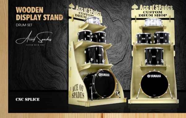 Drum Kit Display Rack & Storage Cabinet (Universal Size)