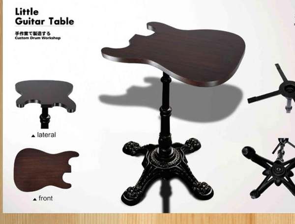Fender Classic Shape — American Retro Bar Table (Cast Iron Heavy-Duty Bracket)