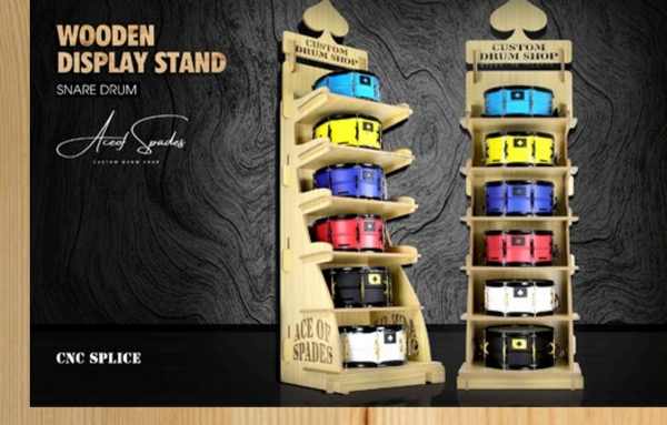 Snare Drum Display Stand & Collection Cabinet (Universal Size)