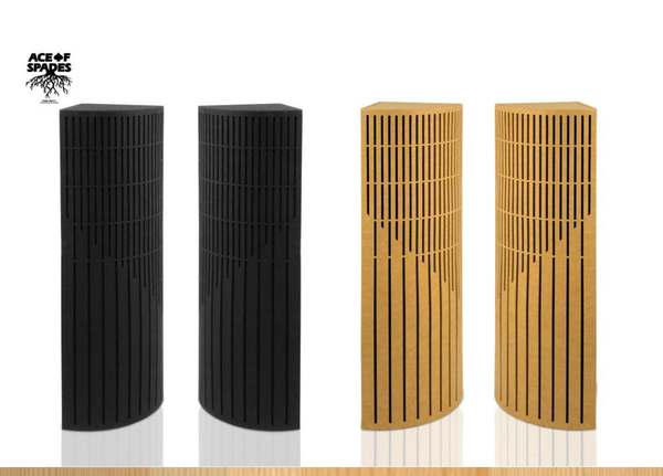 Studio 90° Corner Bass Trap — Fan-Shaped Column (300×300×1200 mm)